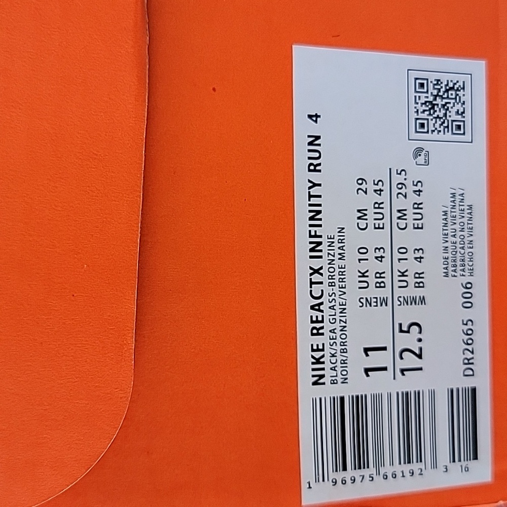 Nike Reactx Infinity Run 4 Black/sea Glass-Bronzine DR665 006 - Picture 16 of 16